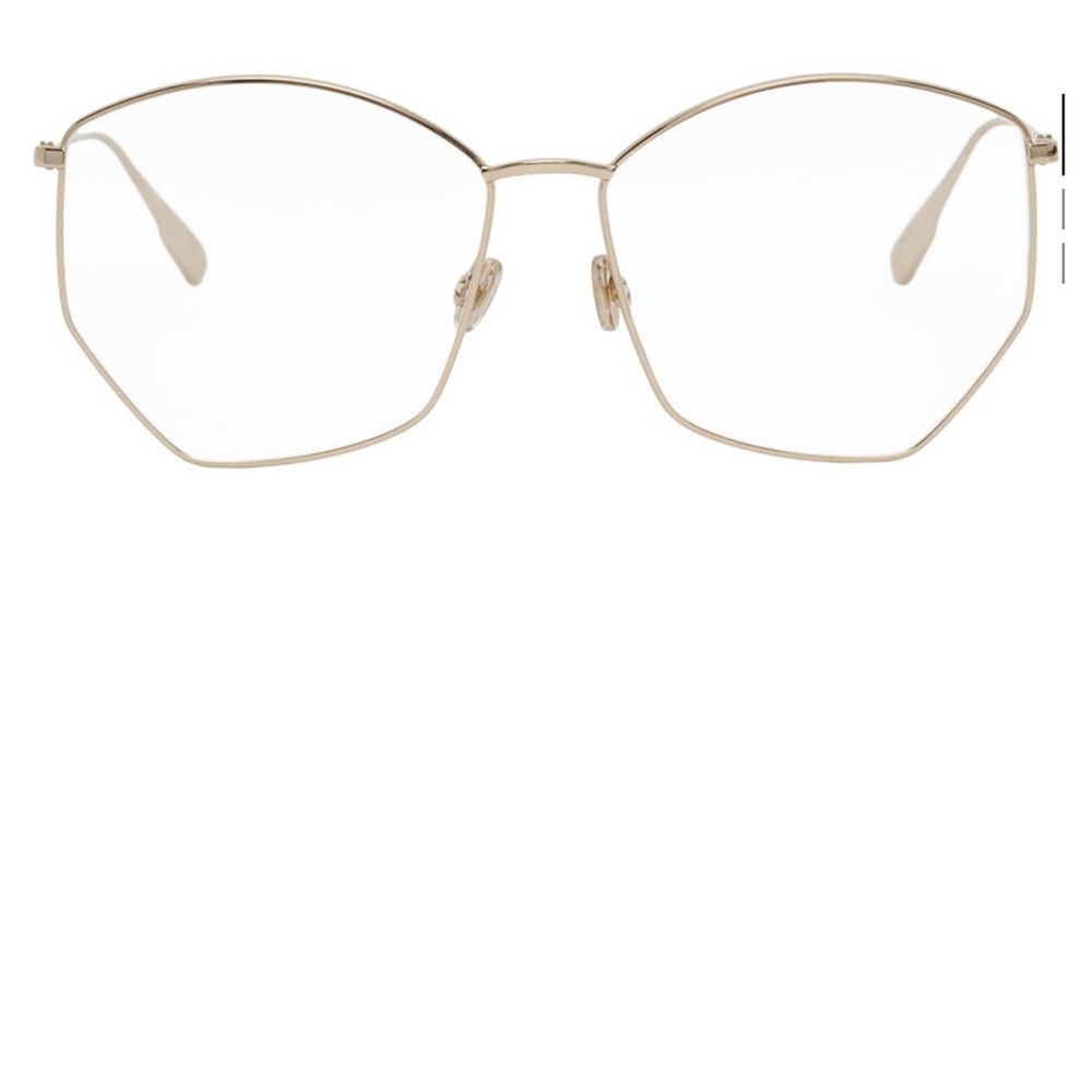 Dior Women's Faceted Metal Eyeglass Frames - Gold